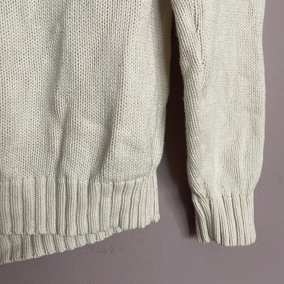 Lands’ End Vintage Cream Sweater - Picture 3 of 5